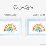 Personalized Rainbow Valentine's Day Cards
