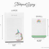 Rainbow and Unicorn Notepad