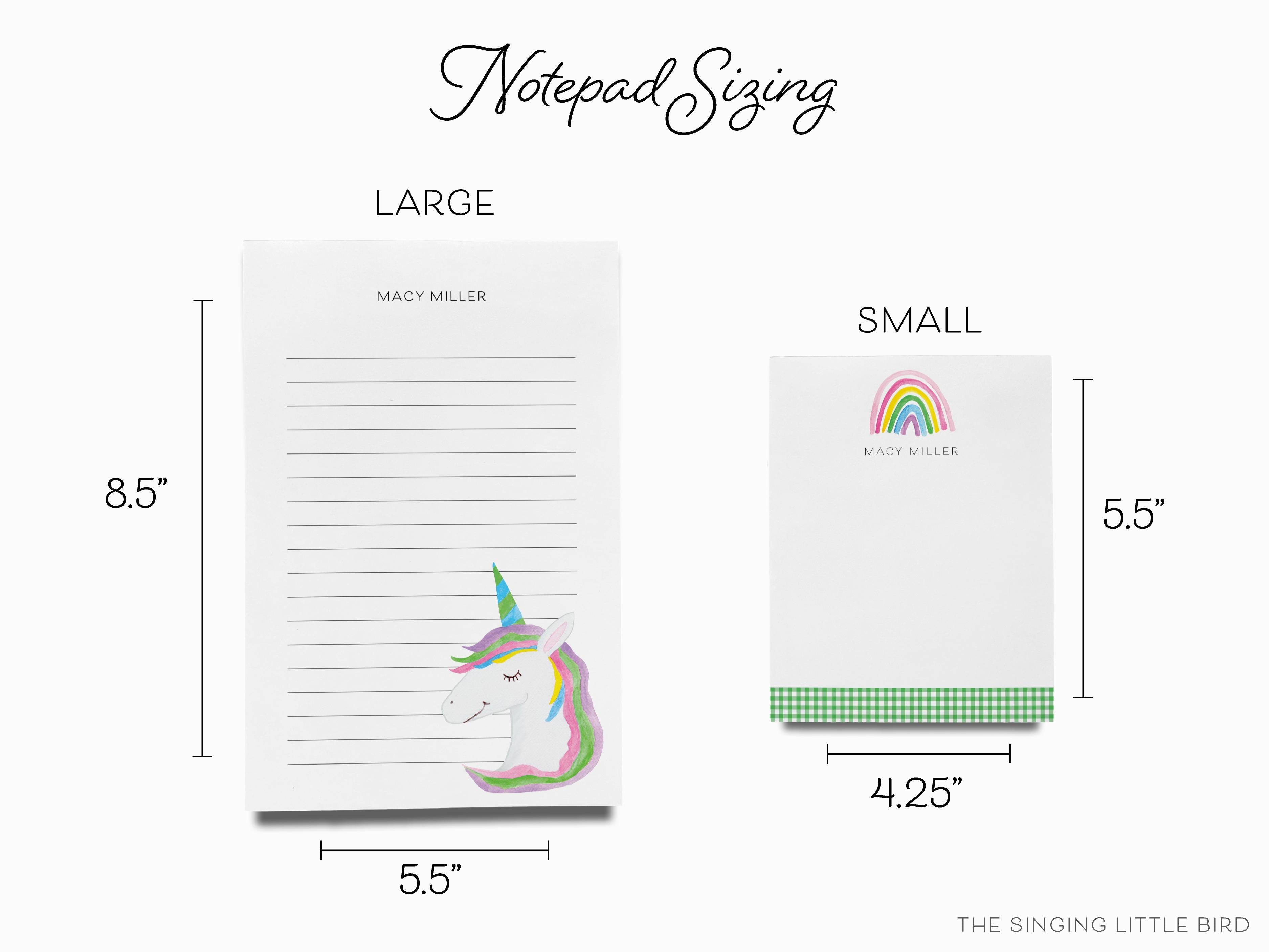 Rainbow and Unicorn Notepad
