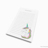 Rainbow and Unicorn Notepad