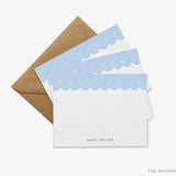 Personalized Scalloped Flat Notes