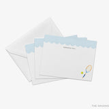 Personalized Scalloped Tennis Flat Notes