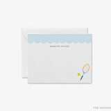 Personalized Scalloped Tennis Flat Notes