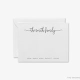 Personalized Script Family Flat Notes