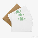 Personalized Shamrock Pattern Flat Notes
