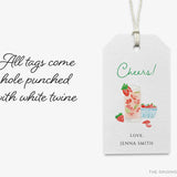 Personalized Strawberry Basil Cheers Gift Tags