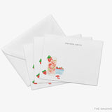 Personalized Strawberry Basil Cocktail Flat Notes