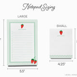 Personalized Strawberry Notepad