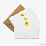 Personalized Sunflower Flat Notes