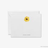 Personalized Sunflower Flat Notes