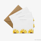 Personalized Sunflower Trio Flat Notes