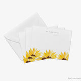 Personalized Sunflower Trio Flat Notes