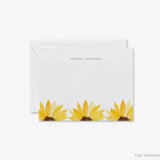 Personalized Sunflower Trio Flat Notes