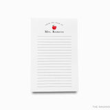 Personalized Teacher Apple Notepad