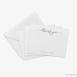 Personalized Thank You Heart Script Flat Notes