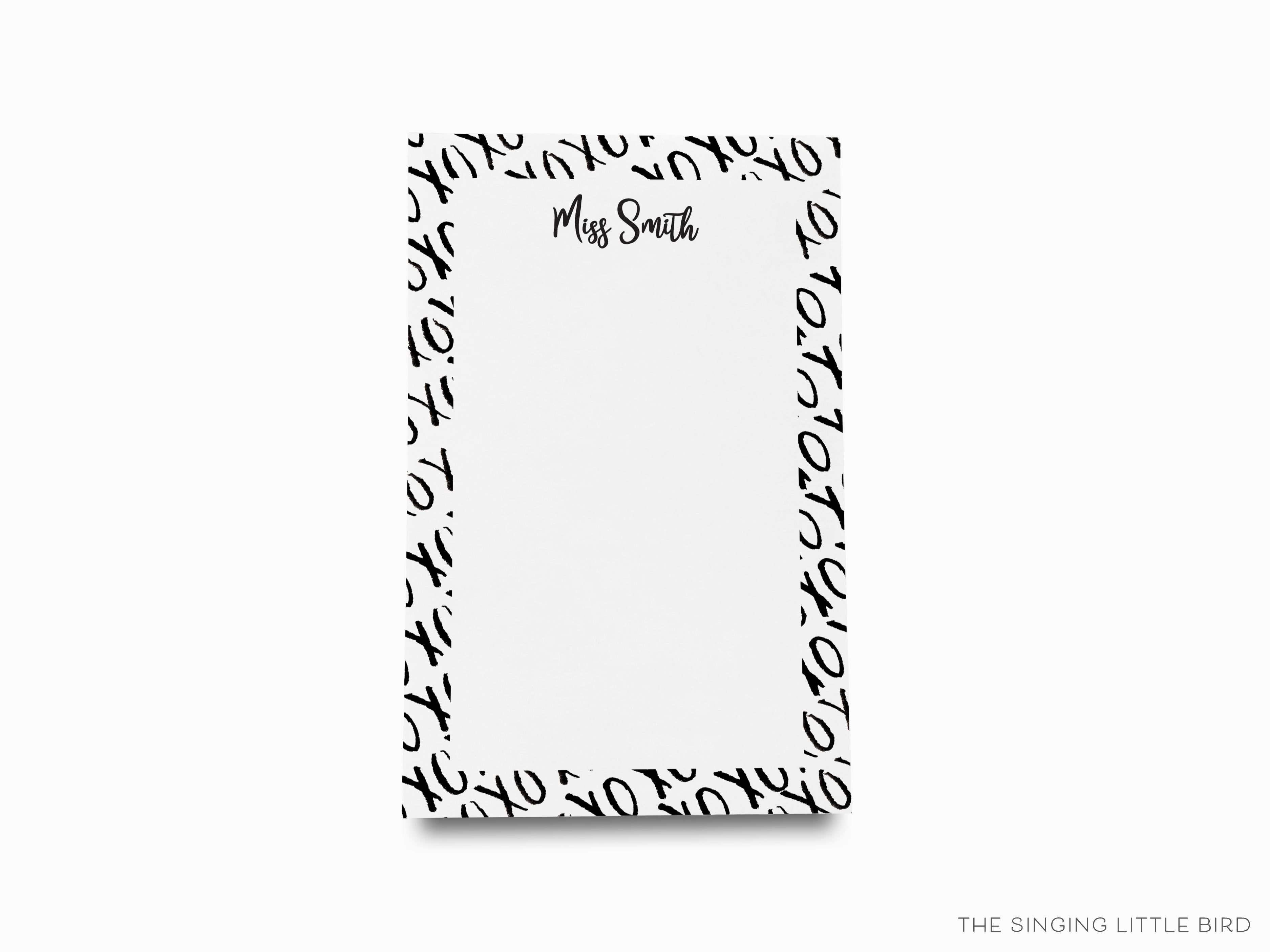 XOXO Black and White Notepad