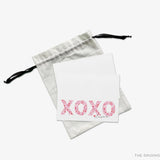 Personalized XOXO Pink and Red Pattern Greeting Cards