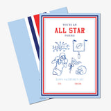 Personalized You're An All Star Football Mini Valentine