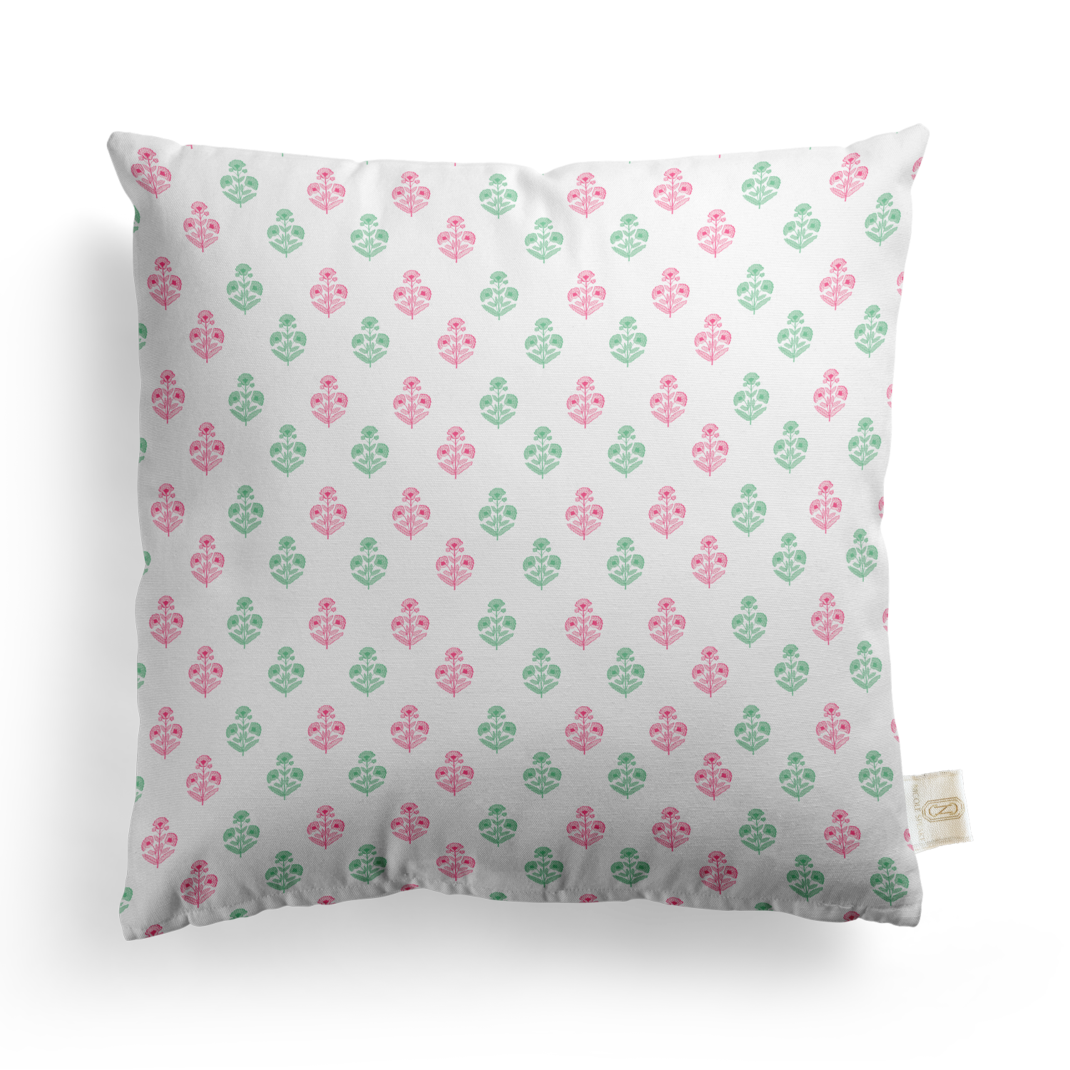 Petite Block Print Floral Pillow Cover | Featuring Fiesta Colorway