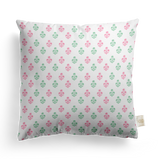 Petite Block Print Floral Pillow Cover | Featuring Preppy Colorway