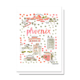 Phoenix, AZ Map Card
