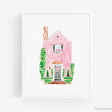 Pink Charleston SC House Art Print