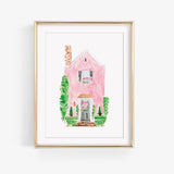 Pink Charleston SC House Art Print