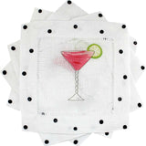 Pink Cosmo Linen Cocktail Napkins