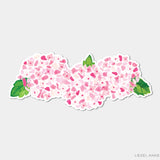 Pink Hydrangea Bunch Vinyl Sticker