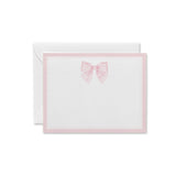 Pink Striped Bow Flat Notes