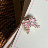 Pink Bow Needle Minder for Needlepoint & Embroidery Projects