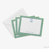 Plaid Christmas Tree Personalized Flat Notes