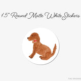 Puppy Dog Round Stickers