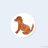 Puppy Dog Round Stickers