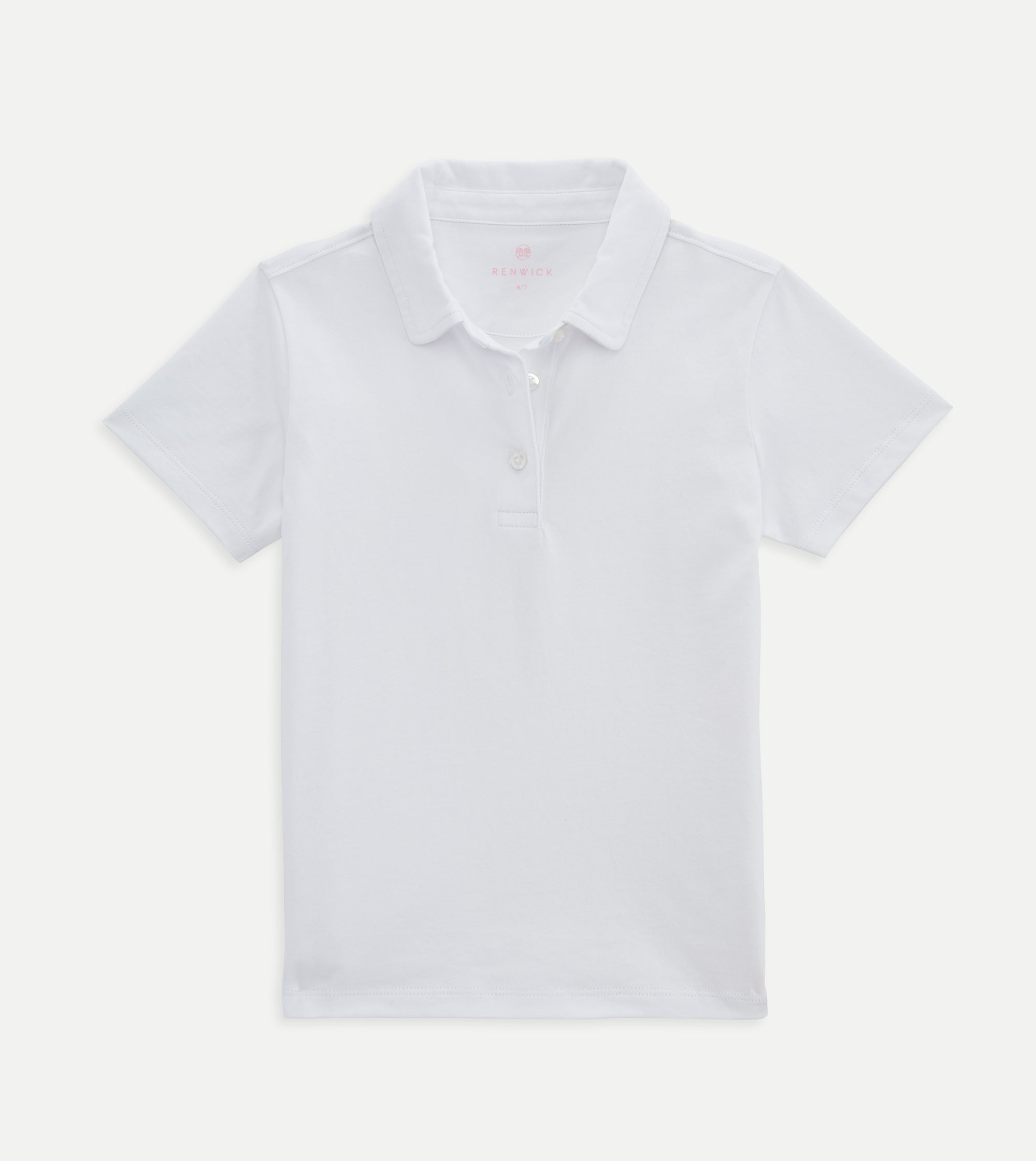 Girls Solid Cotton Polo