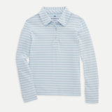 Girls Stripe Long Sleeve Polo