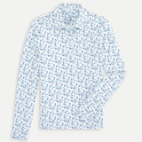 Printed Long Sleeve Polo