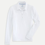 Long Sleeve Puff Sleeve Cotton Polo