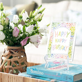 Rainbow Florals Birthday Card