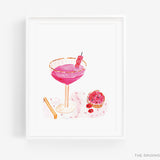 Raspberry Cream Bar Cart Art Print