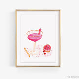 Raspberry Cream Bar Cart Art Print