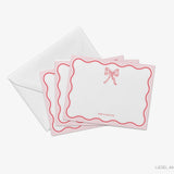 Red & Pink Bow Flat Notes