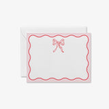 Red & Pink Bow Flat Notes