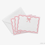 Red & Pink Bow Flat Notes
