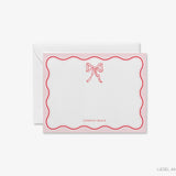 Red & Pink Bow Flat Notes
