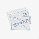 Reindeer Christmas Pregnancy Announcement Card