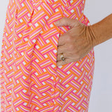 Boardwalk Dress - Ribbons Pink/Orange