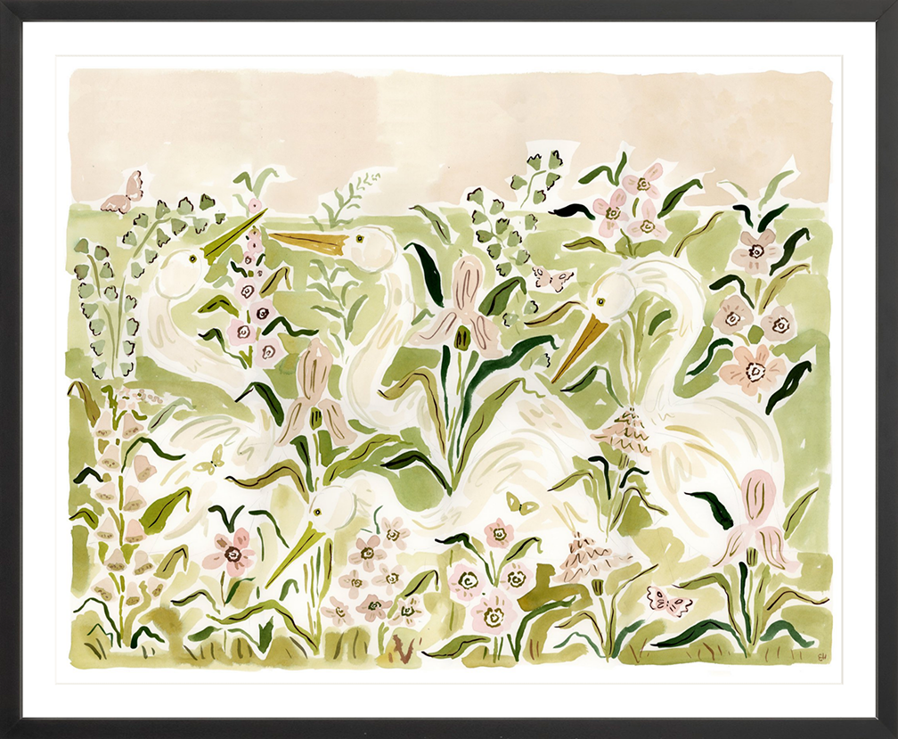 The "Heron Pinks" Fine Art Print