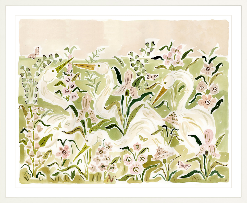 The "Heron Pinks" Fine Art Print
