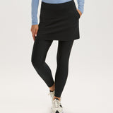 Pleat Back Skirted Legging